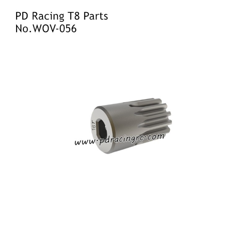 PD Racing T8 TYRANTS RC Car Parts 16T Motor Pinion Gear WOV-056
