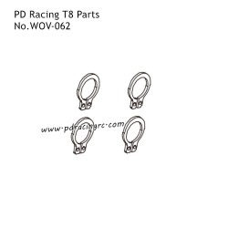 PD Racing T8 TYRANTS RC Car Parts Spring Loaded Snap Ring WOV-062