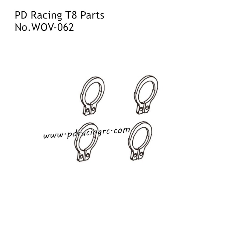PD Racing T8 TYRANTS RC Car Parts Spring Loaded Snap Ring WOV-062
