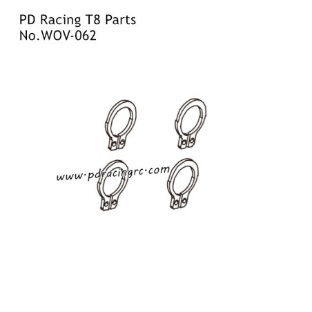 PD Racing T8 TYRANTS RC Car Parts Spring Loaded Snap Ring WOV-062