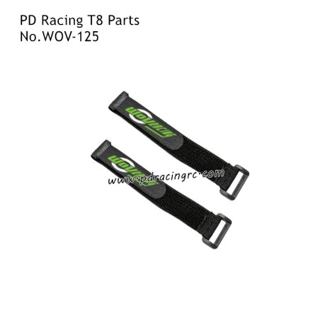 PD Racing T8 TYRANTS RC Car Parts Battery Retention Strap WOV-125