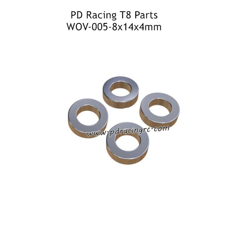 PD Racing T8 Parts 8x14x4mm Ball Bearings WOV-005