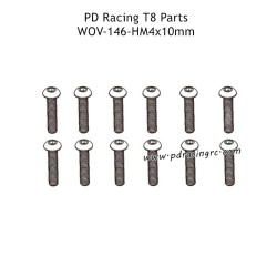 PD Racing T8 Parts HM4x10mm Hex Socket Head Cap Screw WOV-146