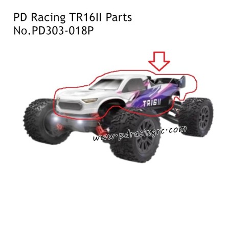 PD Racing TR16II Electric Monster Truck Parts Car Shell PD303-018P