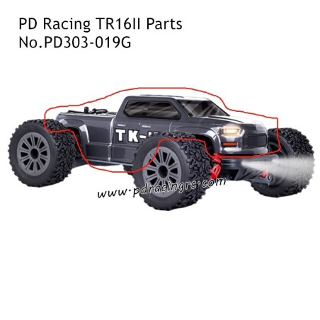 PD Racing TR16II Electric Monster Truck Parts Car Shell PD303-019G