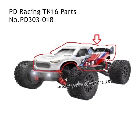 Car Shell PD303-018 Parts for PD Racing TK16 1/16 RC Truck