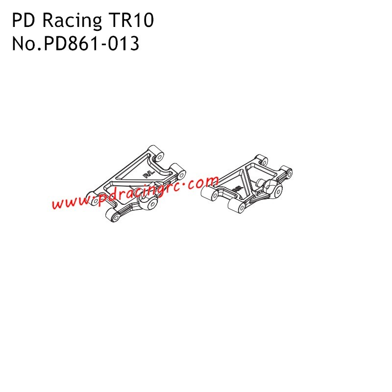 PD Racing TR10 Spare Parts Rear Lower Suspension Arm PD861-013 PD Racing TR10 Spare Parts Rear Lower Suspension Arm PD861-013