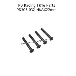 PD Racing TK16 RC Truck Parts HM3X22mm B Head Hex Screw PD303-032
