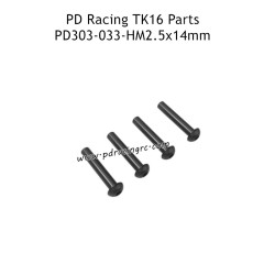 PD Racing TK16 RC Truck Parts HM2.5x14mm B Head Hex Screw PD303-033