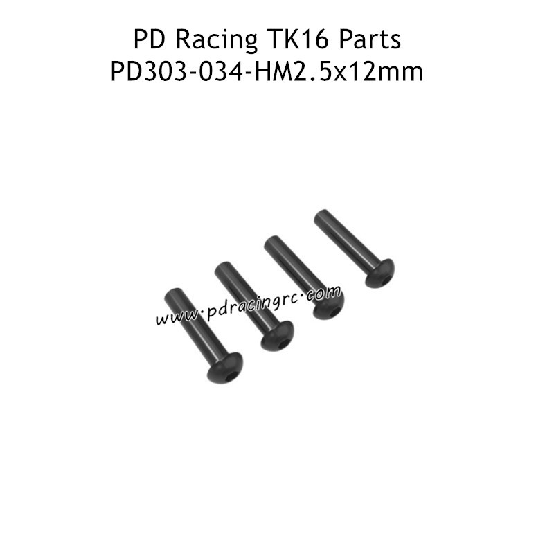 PD Racing TK16 RC Truck Parts HM2.5x12mm B Head Hex Screw PD303-034