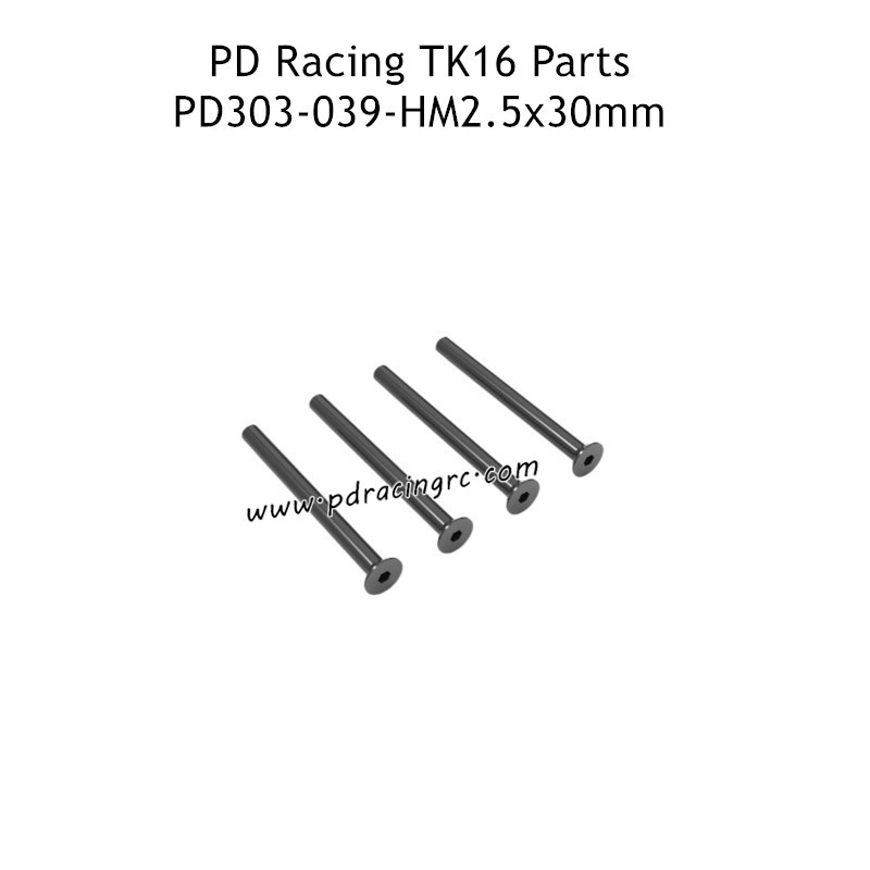 PD Racing TK16 RC Truck Parts 2.5x30mm Flat Head Hex Screw PD303-039 PD Racing TK16 RC Truck Parts 2.5x30mm Flat Head Hex Screw PD303-039