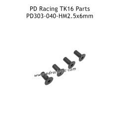 PD Racing TK16 RC Truck Parts 2.5x6mm Flat Head Hex Screw PD303-040
