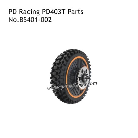 PD Racing PD403T RC Motorcycle Parts Rear Off-Road Tire Unit BS403-002