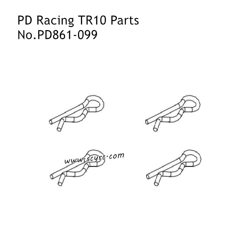 PD Racing TR10 Spare Accessories Body Clip PD861-099