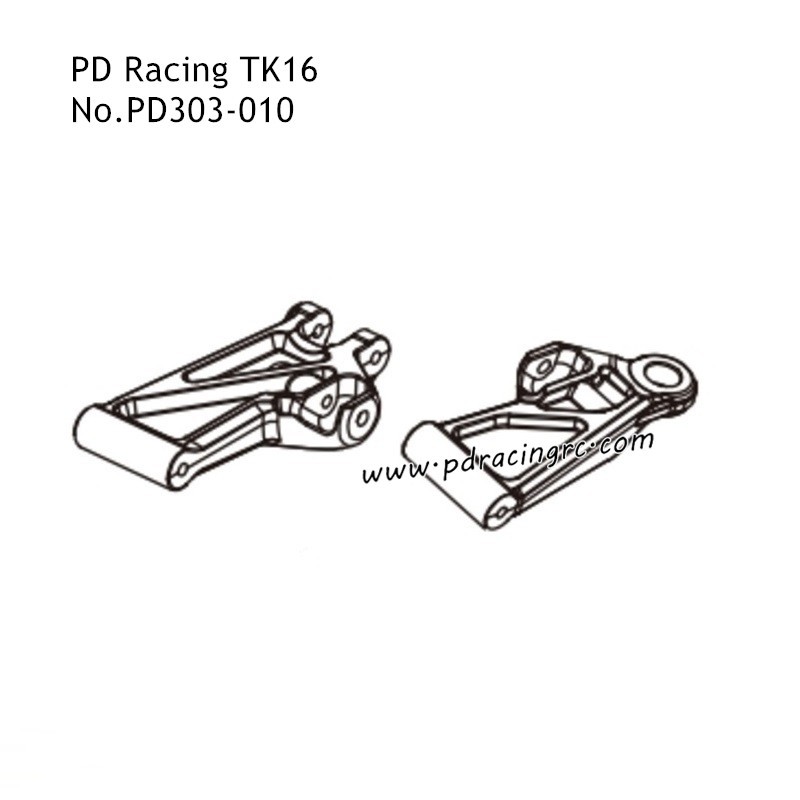 PD Racing TK16 1/16 RC Car Parts Front Lower Swing Arm PD303-010