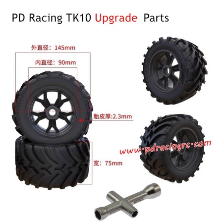 PD Racing TK10 Upgrade Parts Wheels and Sleeve
