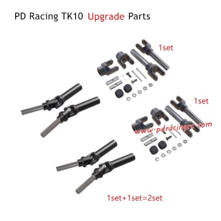 PD Racing TK10 Upgrade Parts Metal Slider Shafts and Male Seat Assemblies