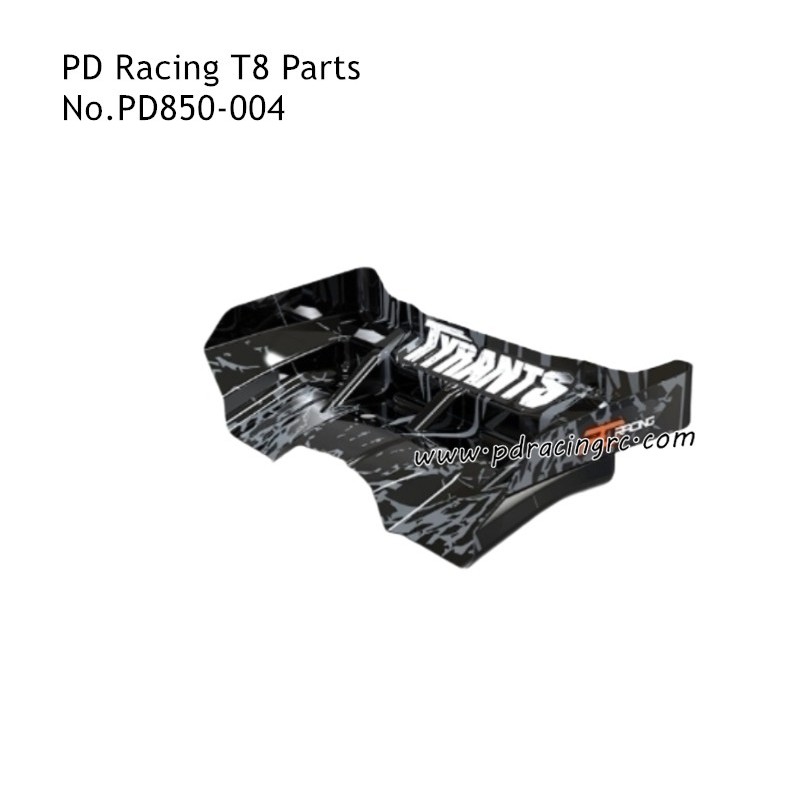 PD Racing T8 Spare Accessories Rear Wing Black PD850-004