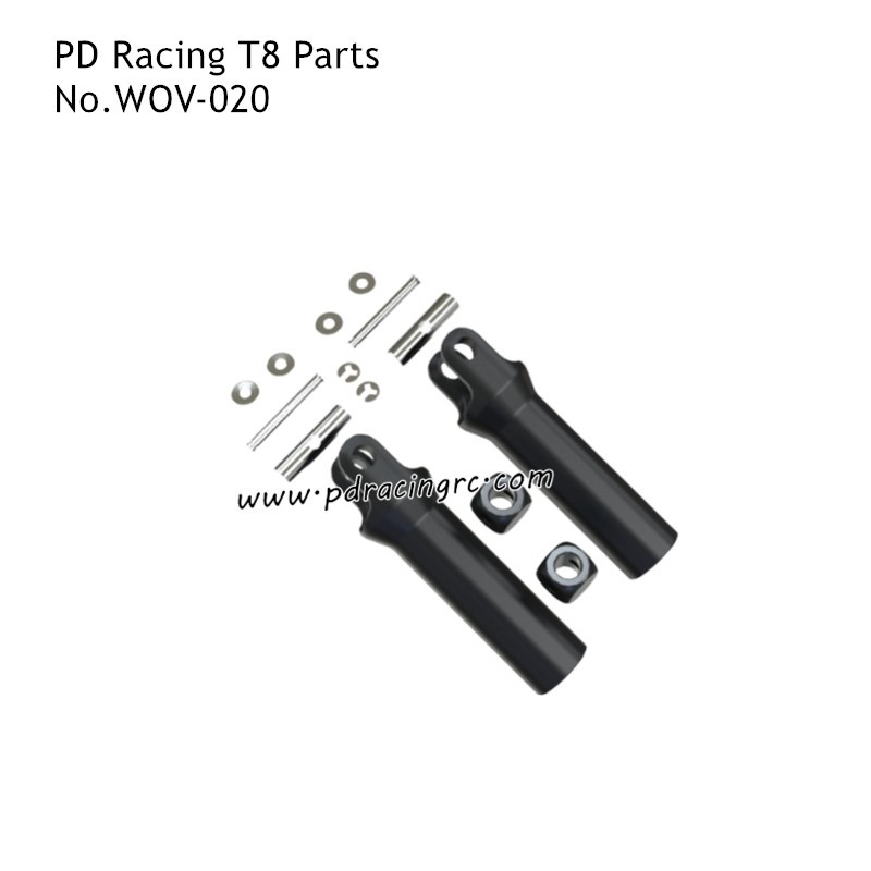 PD Racing T8 Spare Accessories -E-Clip Slide Rod Shaft Male Assembly WOV-020