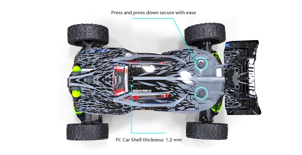 PD Racing T8 High Speed RC Car Gray Overview