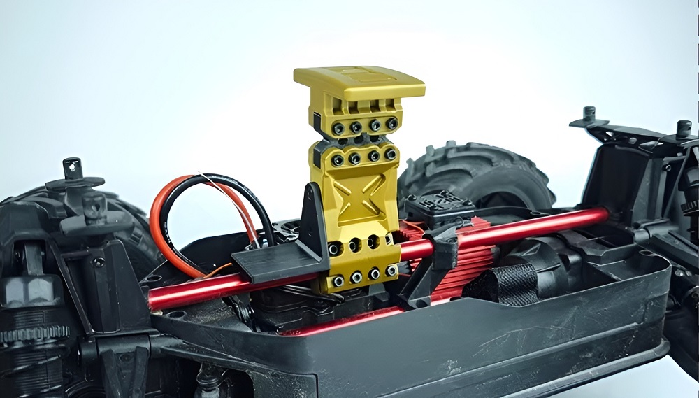 PD Racing TK10 V3 Upgrade Parts Body Support Assembly Yellow